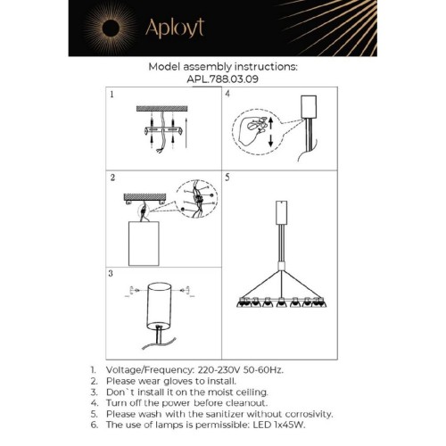 Подвесная люстра Aployt Rezeda APL.788.03.09 изображение в интернет-магазине Cramer Light фото 2