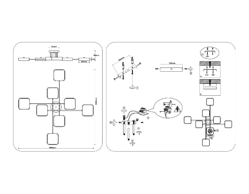 Потолочная люстра Ambrella Light Linetech Comfort FL516348 изображение в интернет-магазине Cramer Light фото 10