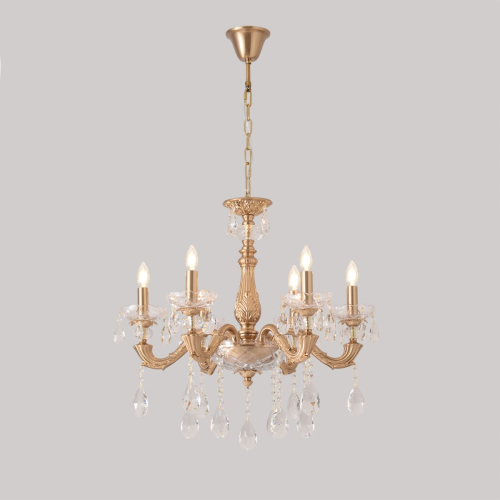Подвесная люстра Crystal Lux ELIZABETH SP6 BRASS изображение в интернет-магазине Cramer Light фото 3