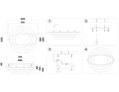Потолочная люстра Ambrella Light Acrylica Disk FA8524 изображение в интернет-магазине Cramer Light фото 9