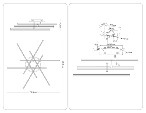 Потолочный светильник Ambrella Light Comfort LineTech FL6251 изображение в интернет-магазине Cramer Light фото 2