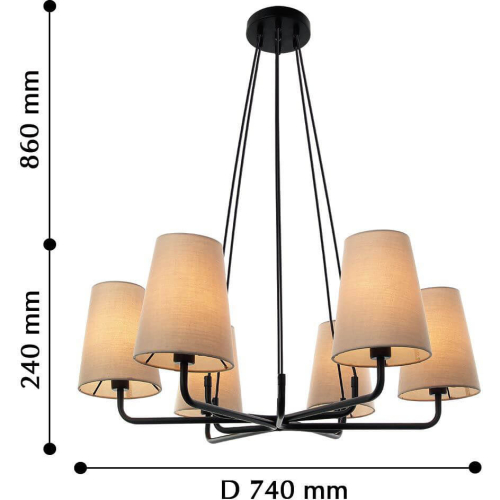 Подвесная люстра Favourite Pfefferling 2364-6P изображение в интернет-магазине Cramer Light фото 4