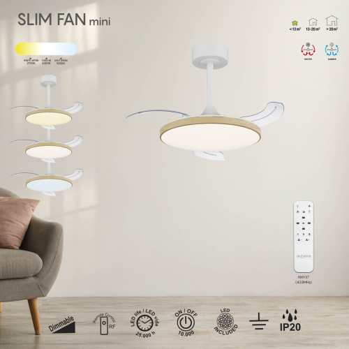 Люстра-вентилятор Mantra Slim Fan 9009 изображение в интернет-магазине Cramer Light фото 7