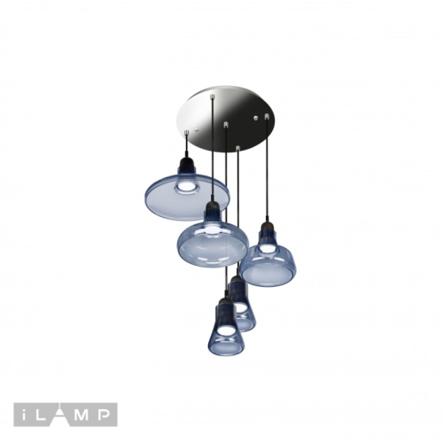 Подвесной светильник iLamp Puro AP9006-5 BL изображение в интернет-магазине Cramer Light