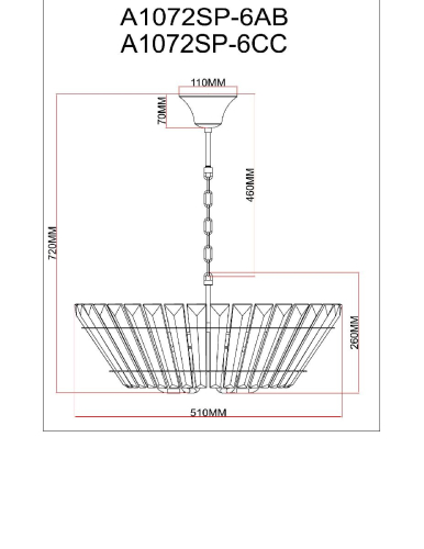 Подвесная люстра Arte Lamp Florizel A1072SP-6AB изображение в интернет-магазине Cramer Light фото 2