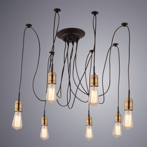 Подвесная люстра Arte Lamp Mazzetto A4290SP-7BK изображение в интернет-магазине Cramer Light фото 3