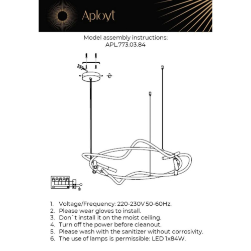 Подвесная люстра Aployt Sindrillon APL.773.03.84 изображение в интернет-магазине Cramer Light фото 2