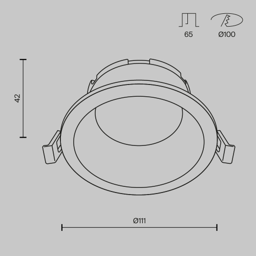 Встраиваемый светильник Maytoni Technical Share DL126-GX53-W изображение в интернет-магазине Cramer Light фото 7