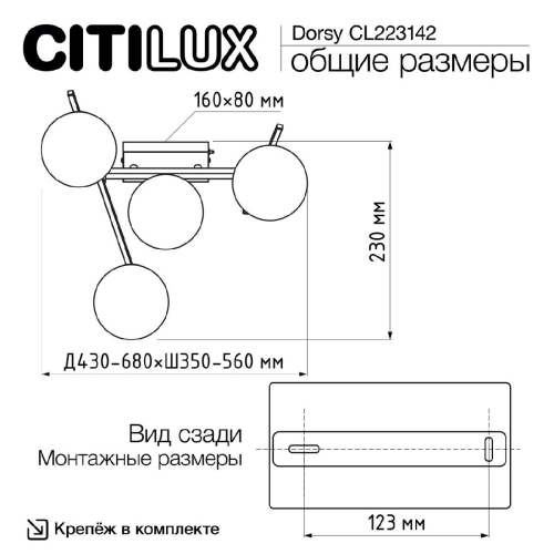 Настенно-потолочный светильник Citilux Dorsy CL223142 изображение в интернет-магазине Cramer Light фото 11