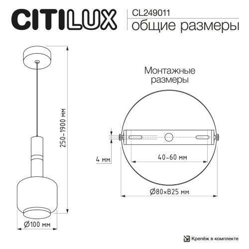 Подвесной светильник Citilux Lass CL249011 изображение в интернет-магазине Cramer Light фото 9