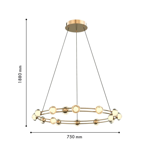 Подвесная люстра Favourite Rondell 4382-15P изображение в интернет-магазине Cramer Light фото 3