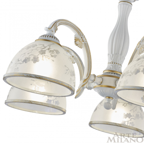 Подвесная люстра Arte Milano 349737/5 WT+G изображение в интернет-магазине Cramer Light фото 6
