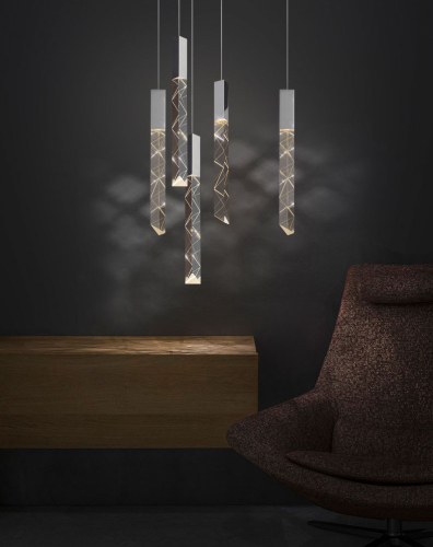 Подвесной светильник Delight Collection Trinity OM8201013-5 chrome изображение в интернет-магазине Cramer Light фото 2