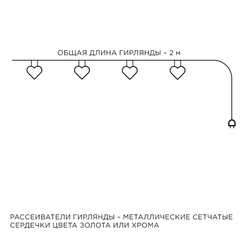 Гирлянда светодиодная Сердце Apeyron Сердце 15-61 дополнительное фото фото 5
