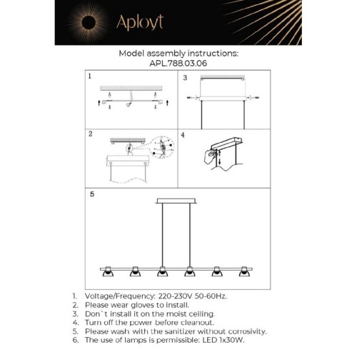 Подвесная люстра Aployt Rezeda APL.788.03.06 изображение в интернет-магазине Cramer Light фото 2