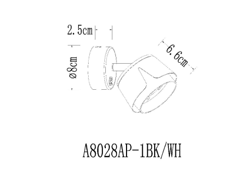 Спот Arte Lamp Amaks A8028AP-1BK изображение в интернет-магазине Cramer Light фото 2