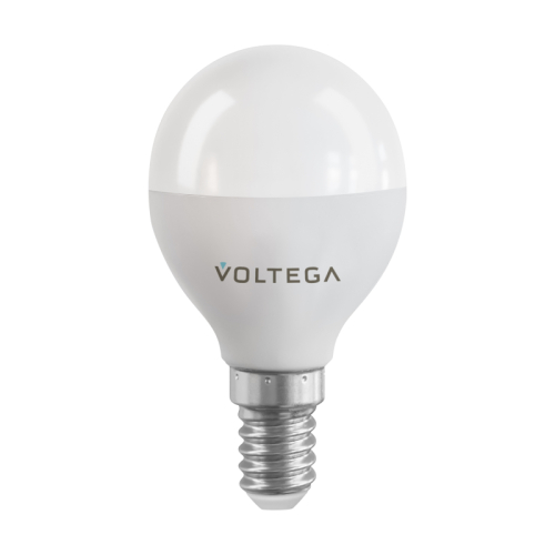 Лампа светодиодная Voltega E14 5W 2700К шар матовый 2428 изображение в интернет-магазине Cramer Light