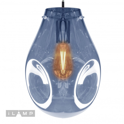 Подвесной светильник iLamp Pear 8827/1P BU изображение в интернет-магазине Cramer Light фото 2