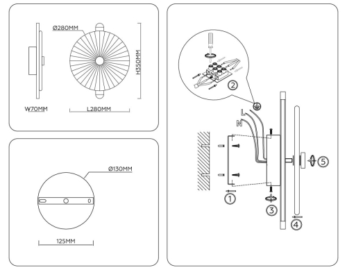 Настенный светильник Ambrella Light High Light Crystal LH31141 изображение в интернет-магазине Cramer Light фото 2