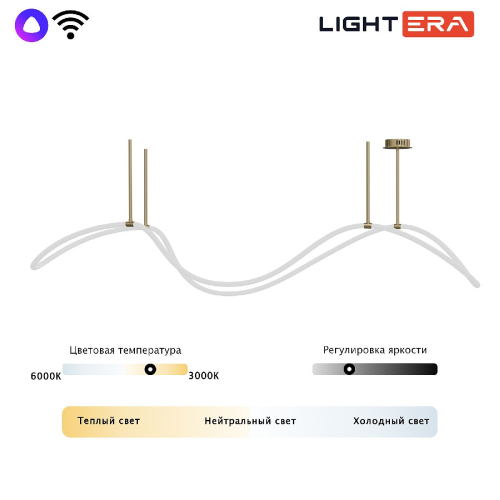 Потолочная люстра Lightera Nyasa LE117L-150GB WIFI изображение в интернет-магазине Cramer Light фото 6