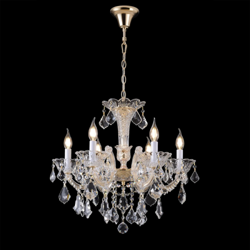Подвесная люстра Crystal Lux CRISTELLE SP6 GOLD изображение в интернет-магазине Cramer Light фото 5