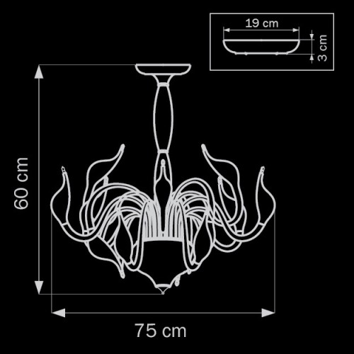 Потолочная люстра Lightstar Cigno Collo Bk 751027 изображение в интернет-магазине Cramer Light фото 2