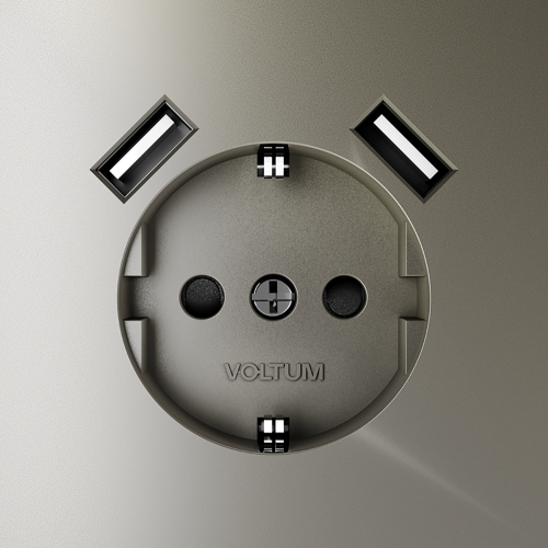 Розетка с USB, А+А Voltum S70 VLS040404 дополнительное фото фото 3