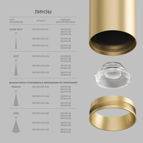 Накладной светильник Denkirs Shine tube DK2615-SB изображение в интернет-магазине Cramer Light фото 6