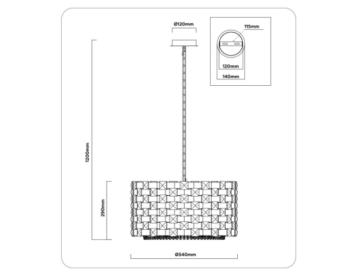 Подвесная люстра Ambrella Light High Light Crystal LH41001 изображение в интернет-магазине Cramer Light фото 7