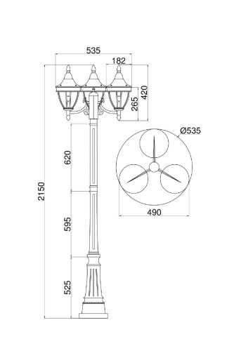 Ландшафтный светильник Maytoni Rivoli O026FL-03B дополнительное фото фото 3