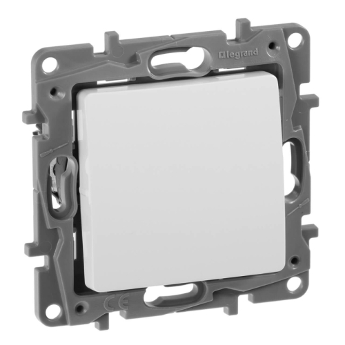 Выключатель кнопочный одноклавишный Legrand Etika 6A 250V белый 672214 дополнительное фото