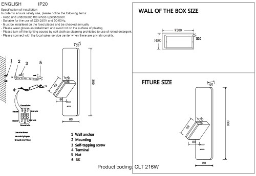 Настенный светильник Crystal Lux CLT 216W WH изображение в интернет-магазине Cramer Light фото 7