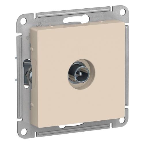Розетка TV оконечная 1DB Systeme Electric AtlasDesign Беж ATN000291 дополнительное фото