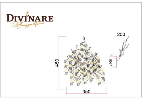 Настенный светильник Divinare Salice 3136/01 AP-3 изображение в интернет-магазине Cramer Light фото 2