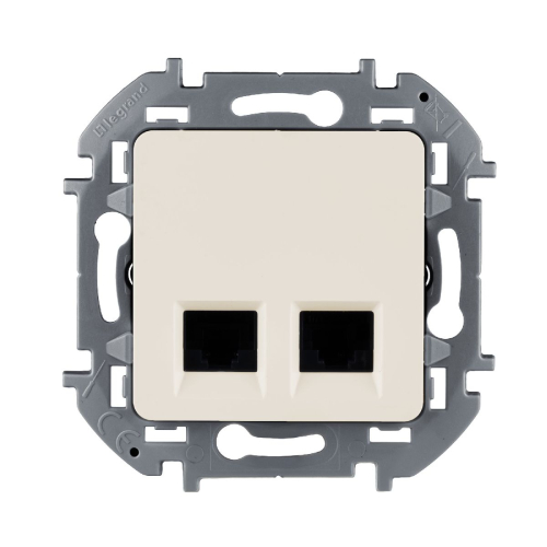 Розетка компьютерная двойная RJ45 Legrand Inspiria 673836 дополнительное фото