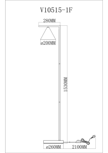 Торшер Moderli Omaha V11592-1F изображение в интернет-магазине Cramer Light фото 9