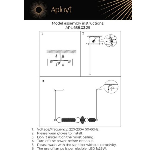 Подвесная люстра Aployt Nikusia APL.658.03.29 изображение в интернет-магазине Cramer Light фото 2