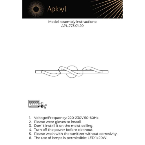 Настенный светильник Aployt Sindrillon APL.773.01.20 изображение в интернет-магазине Cramer Light фото 3