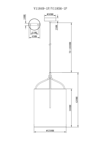 Подвесной светильник Moderli Inari V11849-1P изображение в интернет-магазине Cramer Light фото 7