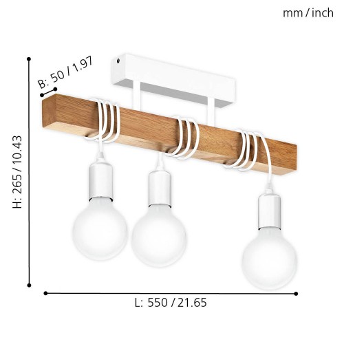 Потолочный светильник Eglo Townshend 33166 изображение в интернет-магазине Cramer Light фото 4