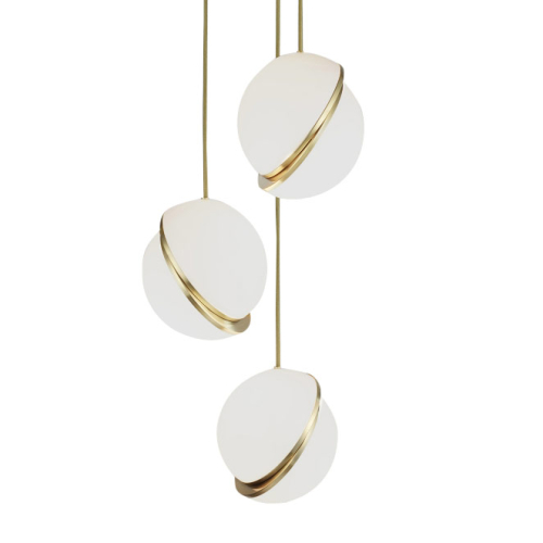 Подвесной светильник Delight Collection Crescent 9182P/3S brass изображение в интернет-магазине Cramer Light