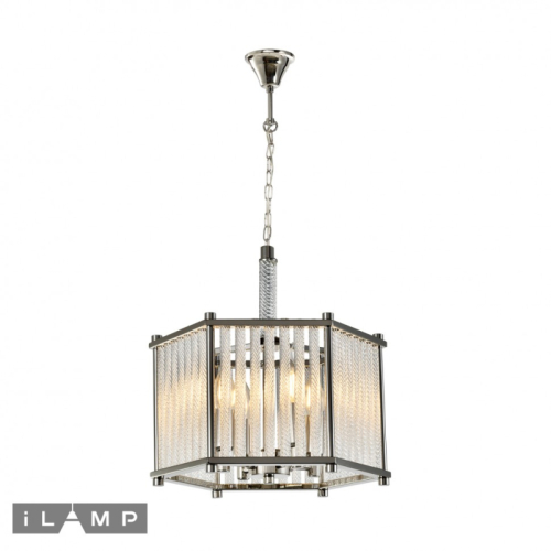 Подвесная люстра iLamp Rich P9509-4 Nickel изображение в интернет-магазине Cramer Light