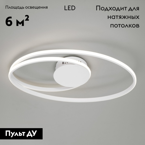 Потолочная люстра Eurosvet Caroline 90250/1 белый изображение в интернет-магазине Cramer Light фото 2