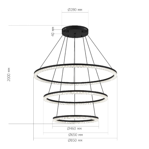 Каскадная люстра ST Luce Euclidics SL1018.403.03 изображение в интернет-магазине Cramer Light фото 5