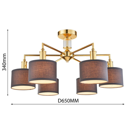 Потолочная люстра Favourite Laciness 2612-6P изображение в интернет-магазине Cramer Light фото 4