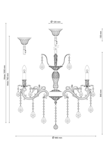Подвесная люстра Lucia Tucci Barletta 122.8 Antique изображение в интернет-магазине Cramer Light фото 2