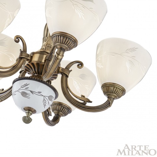 Подвесная люстра Arte Milano 343659/5 AB изображение в интернет-магазине Cramer Light фото 5