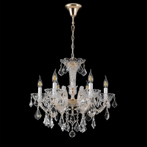 Подвесная люстра Crystal Lux CRISTELLE SP6 GOLD изображение в интернет-магазине Cramer Light фото 6