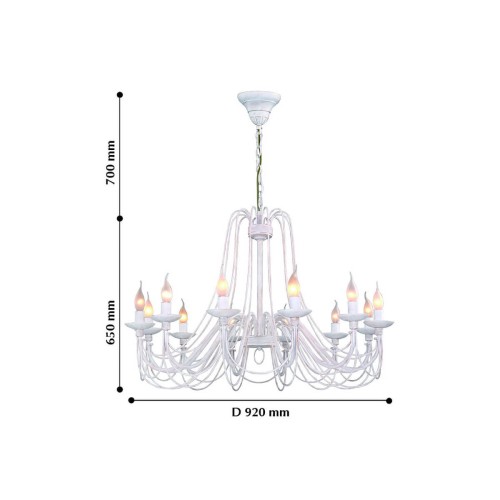 Подвесная люстра F-Promo Chateau 2164-12P изображение в интернет-магазине Cramer Light фото 3