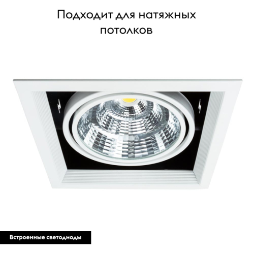 Встраиваемый светильник Arte Lamp Merga A8450PL-1WH изображение в интернет-магазине Cramer Light фото 2